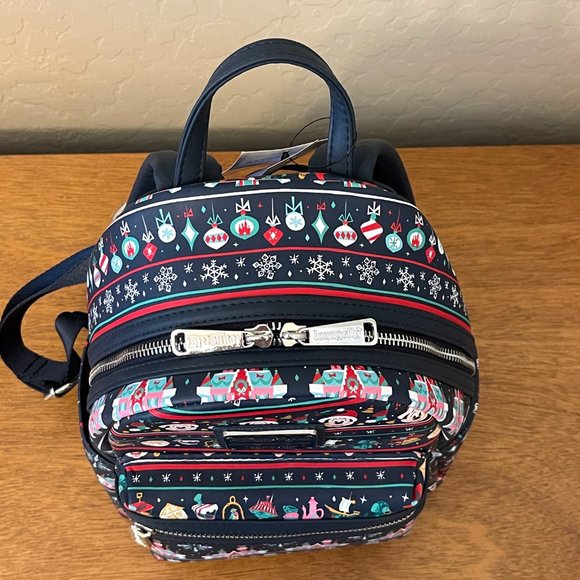 New Disney Parks Loungefly Backpack Christmas Holiday Ugly Sweater 2020 NWT main image 5
